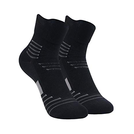Caudblor Plantar Fasciitis Short Compression Socks Men/Women(15-25mmhg)- Low Cut Athletic Ankle Socks for Cycling,Running,1/2Pairs