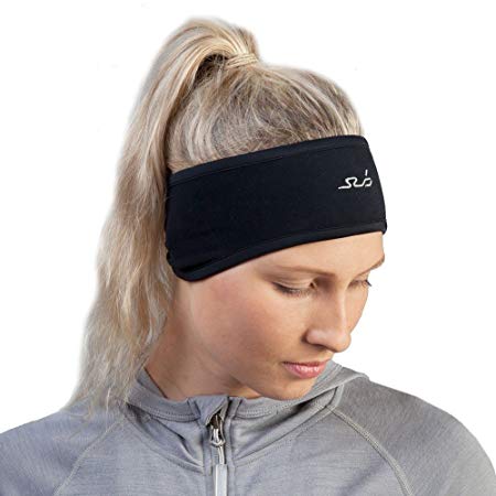 SUB COLD Winter Thermal Running Headband Lightweight with Fleece Inner and Reflective Logos, Shaped to Cover Ears, Keep Warm, Best for Running, Cycling, Hiking, Tennis
