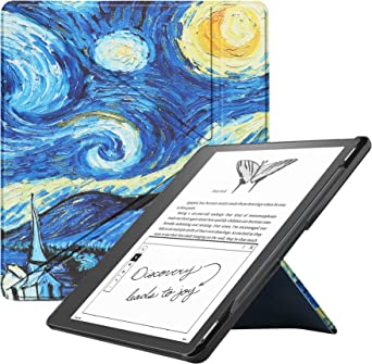 KuRoKo Slimshell Case for Kindle Scribe 10.2”2022 Released, Premium Lightweight PU Leather Stand Cover with Auto Sleep/Wake for Kindle Scribe 10.2 inch-Starry Sky