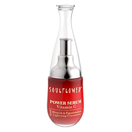 Soulflower Herbal Vitamin C Power Serum Blemish Control and Pigmentation Lightening Concentrate, 40 ml