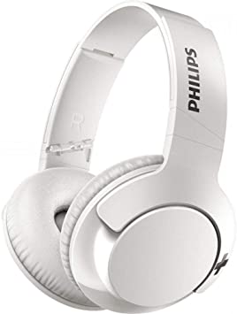 Philips BASS  SHB3175 Wireless Headphones, up to 12 Hours of Playtime - Matte White