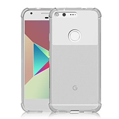 Google Pixel Case, CHOETECH Soft Flexible TPU Protective Case Shock-absorption Bumper Case Anti-scratch Back Cover for Google Pixel 5.0 inch (2016 Release) - Clear