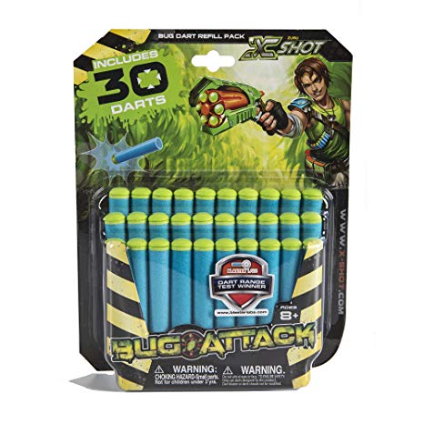 US Toy Company X Shot Bug Attack Dart Refill Pack, Includes 30 Darts, Ages 8 and Up