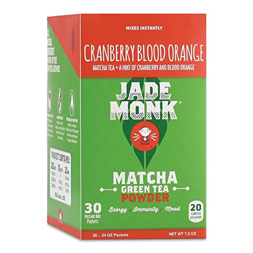 On-The-Go Matcha Green Tea Powder - Enjoy Anytime, Anywhere - All Natural Energy, Mixes Instantly - Perfect For A Busy Lifestyle - Cranberry Blood Orange, 30 Servings