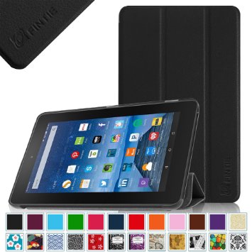 Fintie Fire 7 2015 SmartShell Case - Ultra Slim Lightweight Standing Cover for Amazon Fire 7 Tablet will only fit Fire 7 Display 5th Generation - 2015 release Black
