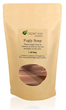 Turmeric Soap, 1 Pound Bag of Fugly Soap, a Mixture of Banged Up Bars, Soap Ends & Soap Chunks. 100% Natural & Organic Soap. (Turmeric)