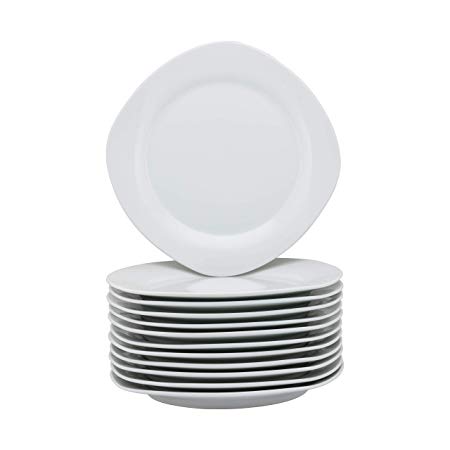 10 Strawberry Street CATERING-12-SQDINNER-W Catering Packs Square Dinner Plates, White