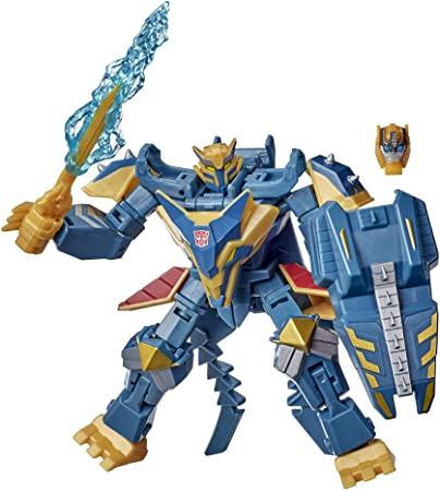 Transformers Bumblebee Cyberverse Adventures Toys Deluxe Class Thunderhowl Action Figure, with Build-A-Figure Piece, 5-inch