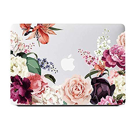 MacBook Pro 13 Case Floral, Rose Flower Matte Hard Shell Case Cover for MacBook Pro (Retina, 13 inch, Early 2015/2014/2013/Late 2012), Model A1502/A1425, NO CD ROM, NO Touch Bar