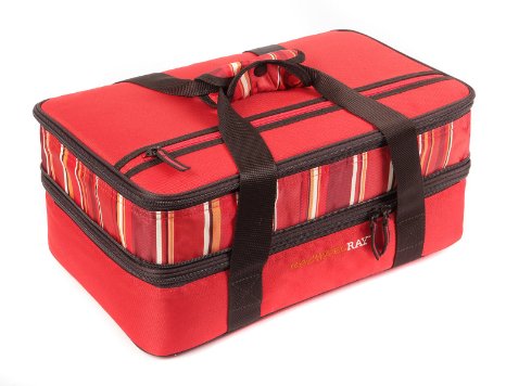 Rachael Ray Expandable Lasagna Lugger, Red