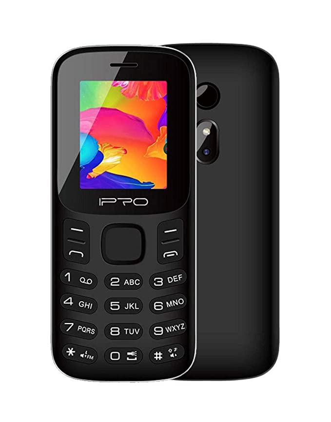 IPRO A20 Mini with Dual SIM Keypad Mobile Phone, FM Radio Wireless, Rear Camera with LED Flash, Built-in Games, Torch (Black)