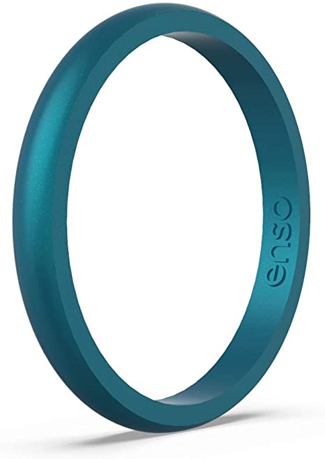 Enso Rings Halo Birthstone Silicone Ring | Made in The USA | Lifetime Quality Guarantee | Comfortable, Breathable, and Safe