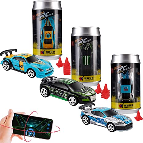 Remote Control Car,Rc Car for Kids Toy Car Phone Control Car Mini Coke Can Pocket Racing Cars,3 Pack(2.4GHZ)