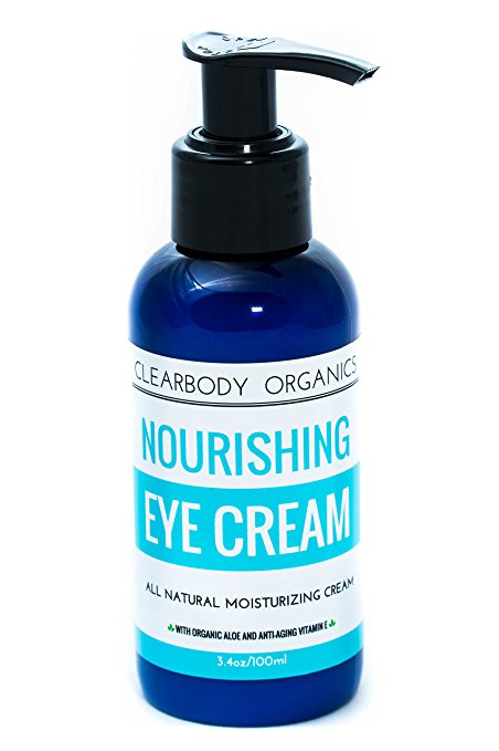 Best Anti-Aging Eye Cream For Puffiness, Dark Circles, Wrinkles & Bags (3.4oz) ALL NATURAL With Anti-Aging Vitamin E, Organic Aloe & Hyaluronic Acid, Made With Organic Ingredients- For Women & Men