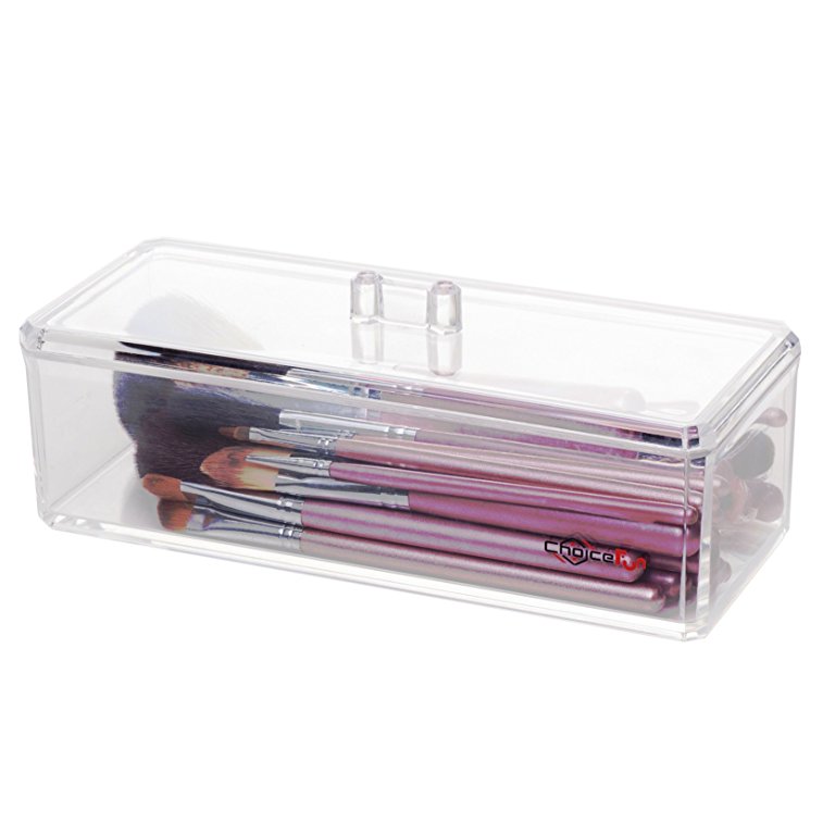 Choice Fun Acrylic Makeup Brush Holder Cosmetic Organizer Case Transparent QFJJSN-SF-1171