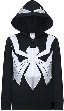 Marvel Venom Boys Zip Up Hooded Sweatshirt for Little Kids to Big Kids