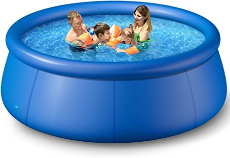 ARTALL Full-Sized Inflatable Top Ring Swimming Pool Round Family Pool for Adults Outdoor Garden Water Sports Game 10 ft x 30 in