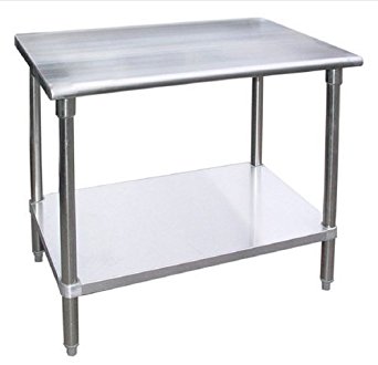 Work Table Food Prep Worktable Restaurant Supply Stainless Steel Height: 34". All Sizes Are Available