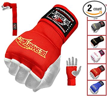 Gel Inner Hand Wraps Gloves Boxing Fist Padded Bandages MMA Gel Thai Kick Carbon Fiber Aero Gel Padded Inner Gloves, 6 Colors