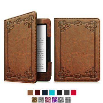 Fintie Folio Case for Kindle Voyage - Premium PU Leather Book Style Case Cover with Auto Sleep/Wake (will only fit Amazon Kindle Voyage 2014), Vintage Antique Bronze