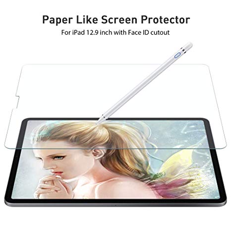 Homagical Paper-Like Screen Protector for iPad 12.9", Paper Texture Film, Anti Glare Scratch Resistant Paper-Like Film for iPad 12.9"&iPad Pro 12.9", Compatible with Apple Pencil (1Pack-12.9inch)
