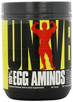 Universal Nutrition 100% Egg Fat Free Amino Supplement, 1700 mg,  250 Tablets