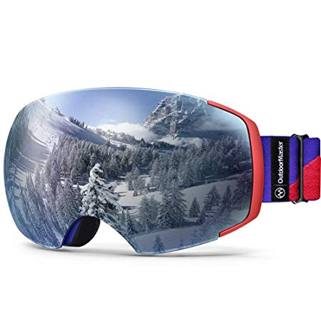 OutdoorMaster Ski Goggles PRO - Frameless, Interchangeable Lens 100% UV400 Protection Snow Goggles for Men & Women