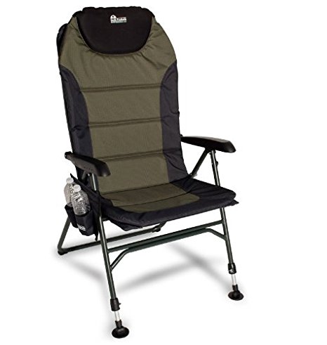 EARTH ULTIMATE 4-POSITION OUTDOOR CHAIR w. NEW ADJUSTABLE FRONT LEGS AND COMFORTABLE BUILT-IN PILLOW FOR HEAD SUPPORT