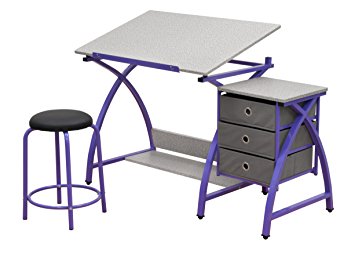 Comet Center with Stool in Purple / Spatter Gray