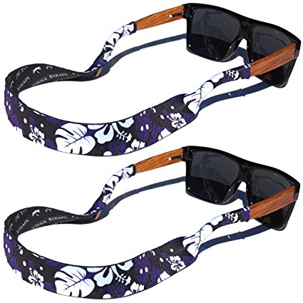 TORTUGA STRAPS FLOATZ Relaxed Fit Glasses Strap - 2 Pk | Floating Adjustable Sunglass Straps | Soft & Comfortable Dual Sided Fabric | 3MM Neoprene Base for Added Durability | Universal Easy Fit