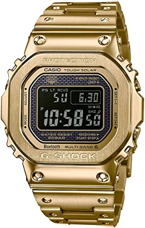 Casio Mens Digital Quartz Watch with Stainless Steel Strap GMW-B5000GD-9ER