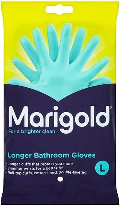 Marigold Longer Bathroom Gloves - Single Pair (Large)