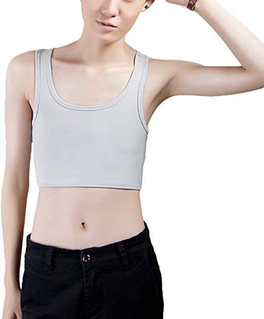 Women's Slim Flat Compression Chest Binder Vest for Les Lesbian Tomboy Cosplay