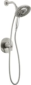 Delta Faucet Saylor 17 Series Brushed Nickel Shower Valve Trim Kit with In2ition 2-in-1 Shower Head with Handheld Spray, Shower Faucet, Shower Head Handle, Stainless T17235-SS-I (Valve Not Included)