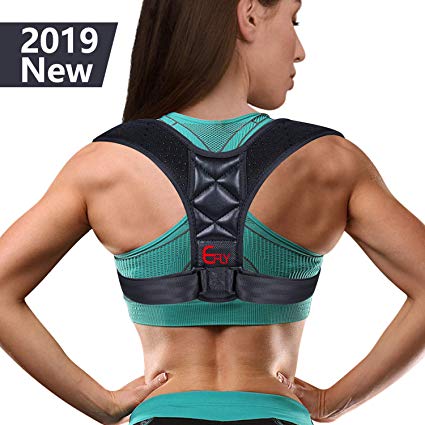 (2019 New) Posture Corrector for Women Men - Posture Brace Adjustable Back Straightener, Comfortable Upper Clavicle Support Device for Thoracic Kyphosis and Back Pain Relief (S(26-40))