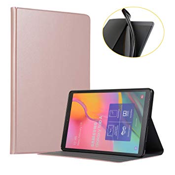 AiSMei Case for Samsung Galaxy Tab A 10.1 2019,Ultra Slim Lightweight Smart Folio Case with Soft TPU Back Cover for Samsung Tab A 10.1 Inch Tablet SM-T510/SM-T515 2019 Release -Rose Gold