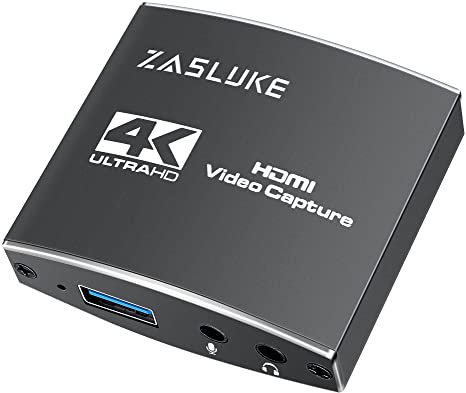 ZasLuke Capture Card, Audio Video Capture Card with 4K HDMI Loop-Out 1080P 60FPS Live Streaming Game Capture for PS4, Switch, Xbox One&Xbox 360 and More