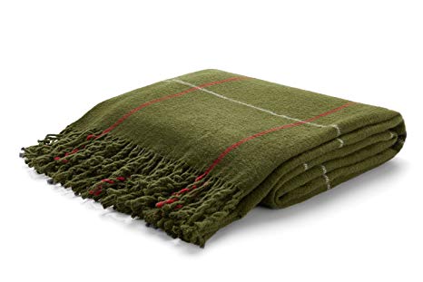 Arus Highlands Collection Tartan Plaid Design Throw Blanket Olive 60" X 80"