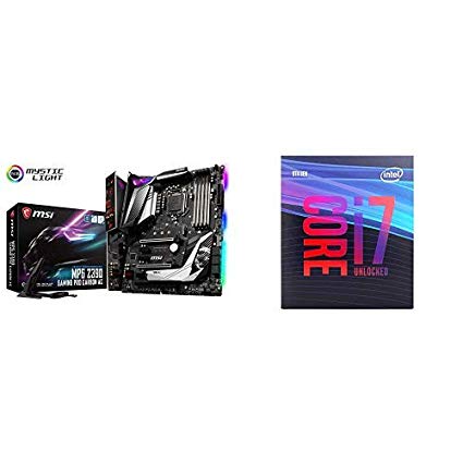 Intel Core i7-9700K Desktop Processor 8 Cores up to 4.9 GHz Turbo unlocked LGA1151 300 Series 95W with MSI 9th / 8th Gen WIFI SLI CFX ATX Motherboard