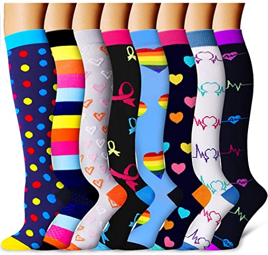 Compression Socks for Men and Women - Best for Running, Athletic Sports,Travel