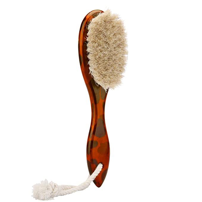 Barber Fade Brush for Man, Professional Barber Duster Brush & Cleaning Brush, Men Beard Brush, Wooden Handle Brush (Brown camo)