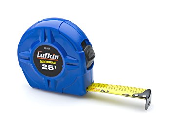 Lufkin QRL625MP Quickread Hi-Viz Value Tape Measure, 1-Inch by 25-Feet, Blue/Yellow