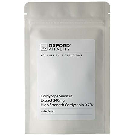 Cordyceps Sinensis Extract | 240mg Tablets Cordycepin 0.7% for Fatigue & Liver Health | Oxford Vitality ®