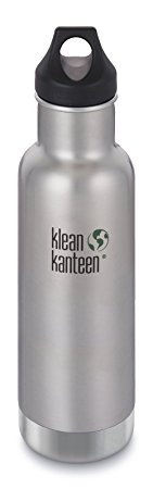 Klean Kanteen Classic Double Wall Vacuum Insulated Stainless Steel Water Bottle with Leak Proof Loop Cap