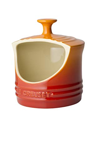 Le Creuset Stoneware 10-Ounce Salt Crock, Flame