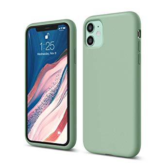 elago Liquid Silicone Gel Rubber Shockproof Case Compatible with Apple iPhone 11 (6.1") - Premium Silicone, Full Body Protection : 3 Layer Structure, Raised Lip for Screen & Camera (Pastel Green)