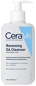 CeraVe Salicylic Acid Cleanser | 8 Ounce | Renewing Exfoliating Face Wash with Vitamin D for Rough and Bumpy Skin | Fragrance Free