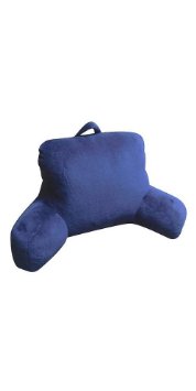Dark Blue Micro Mink Super Soft Plush Reading Pillow Bedrest