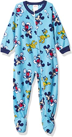 Mickey Mouse Disney Boys Holiday Footed Blanket Sleeper