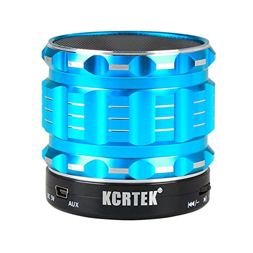 Mini Bluetooth Speaker, aluminum material with microphone 3 Year Warranty By Kcrtek,Hands Free and Rechargable Battery,Support Tf Function Works for Smart Phones and tablet PC